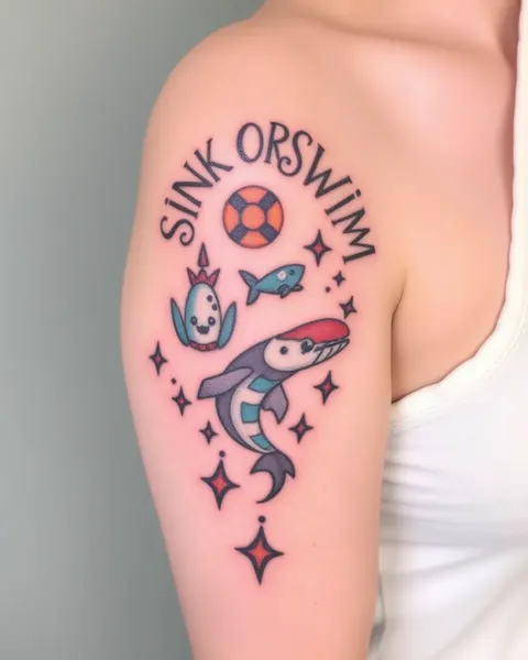 Tatuaje "Sink or Swim": Abrazar los altibajos de la vida